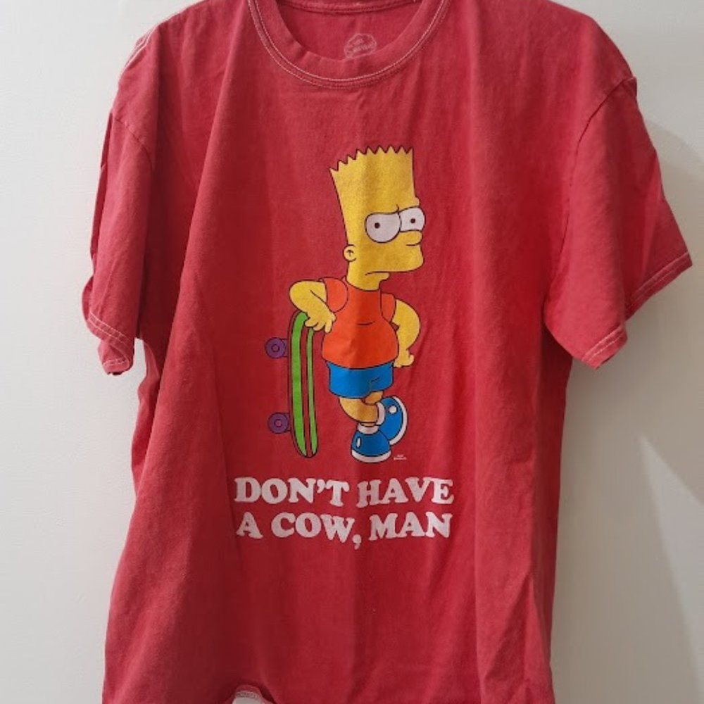 Urban Outfitters Bart Simpson T-shirt Dress In Red
